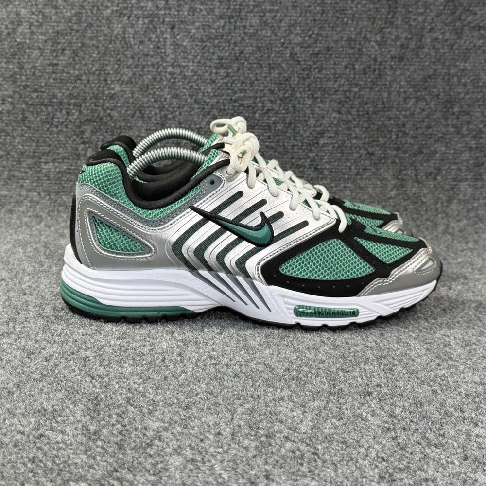 Nike Air Pegasus 2K5 Athletic Shoes Mens 8 Metallic Silver Bicoastal Green Retro